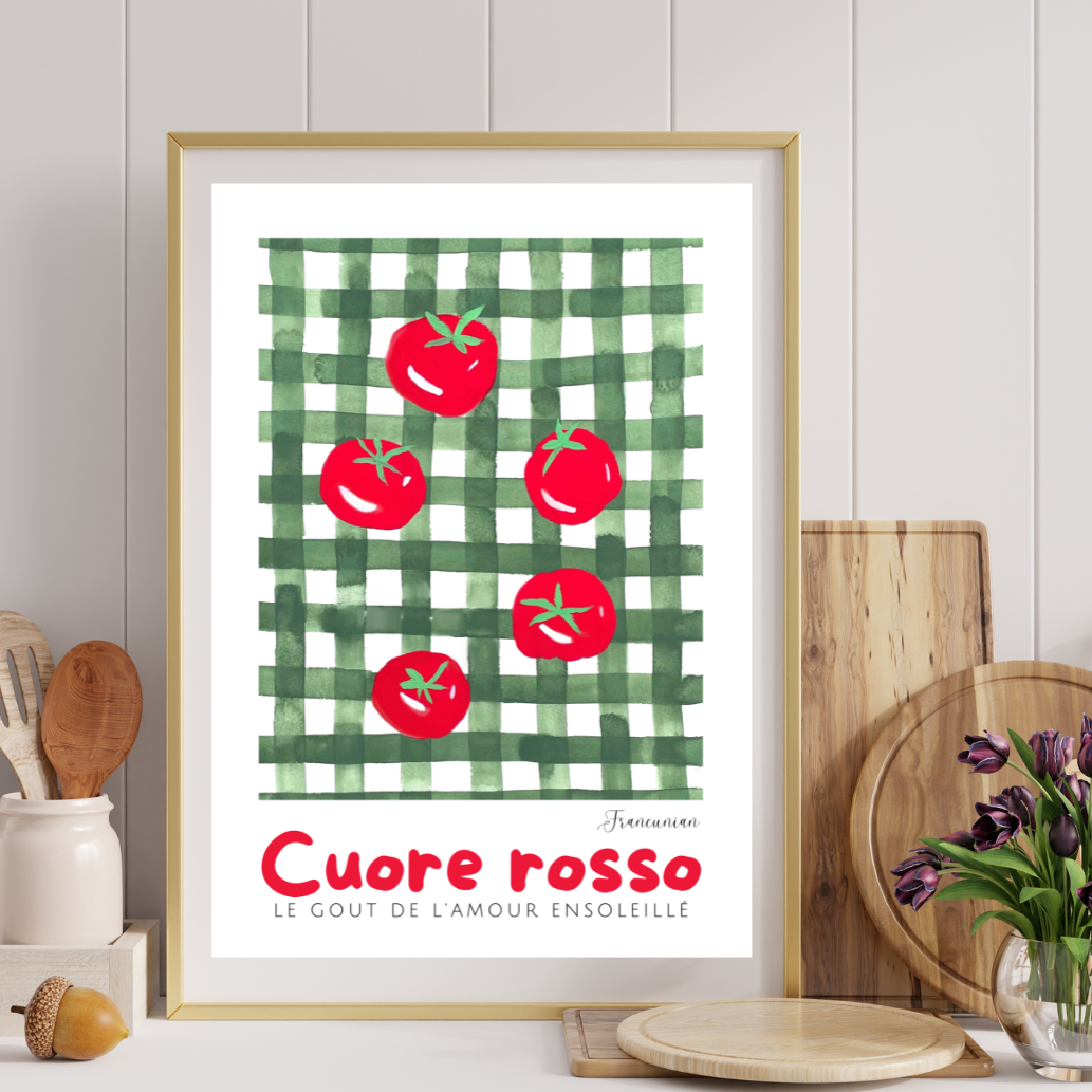 Cuore Rosso illustration artisanale